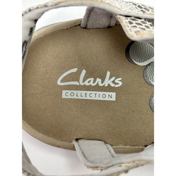 Clarks Snake‎ Print Sandals Adjustable Straps Comfort Walking Shoes Size 8 - Picture 10 of 11